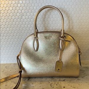 NWT Kate Spade Gold Large Dome Reiley Satchel